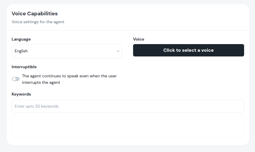 Voice Capabilities