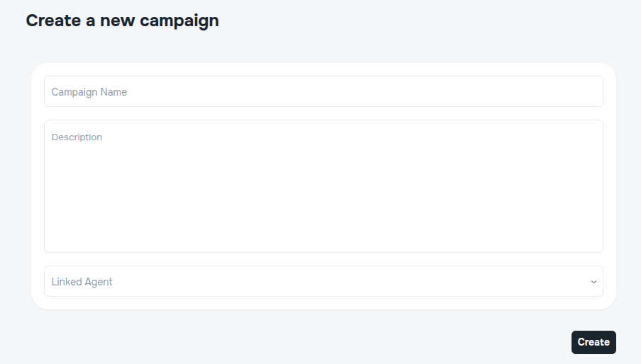 Create Campaign Page