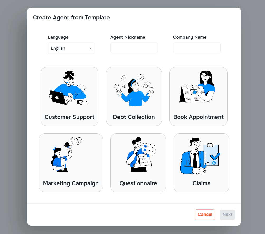 Create Agent 2 Dialog