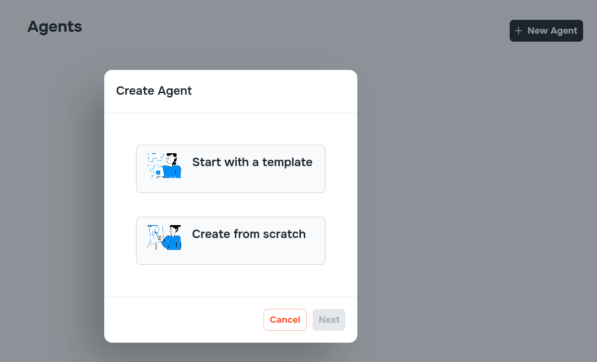 Create Agent Dialog