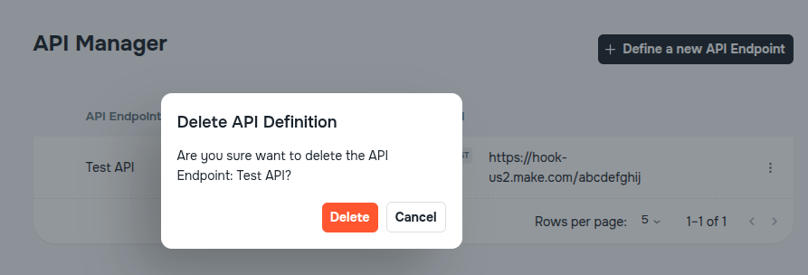 API Delete