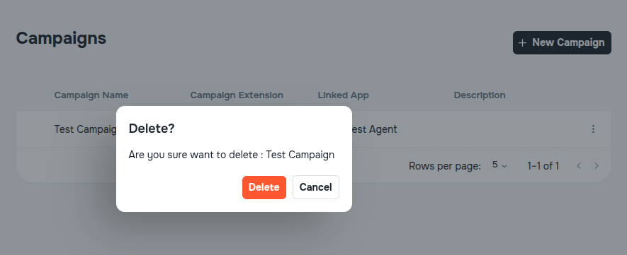Delete Campaign