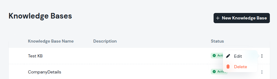 Knowledge Base Edit